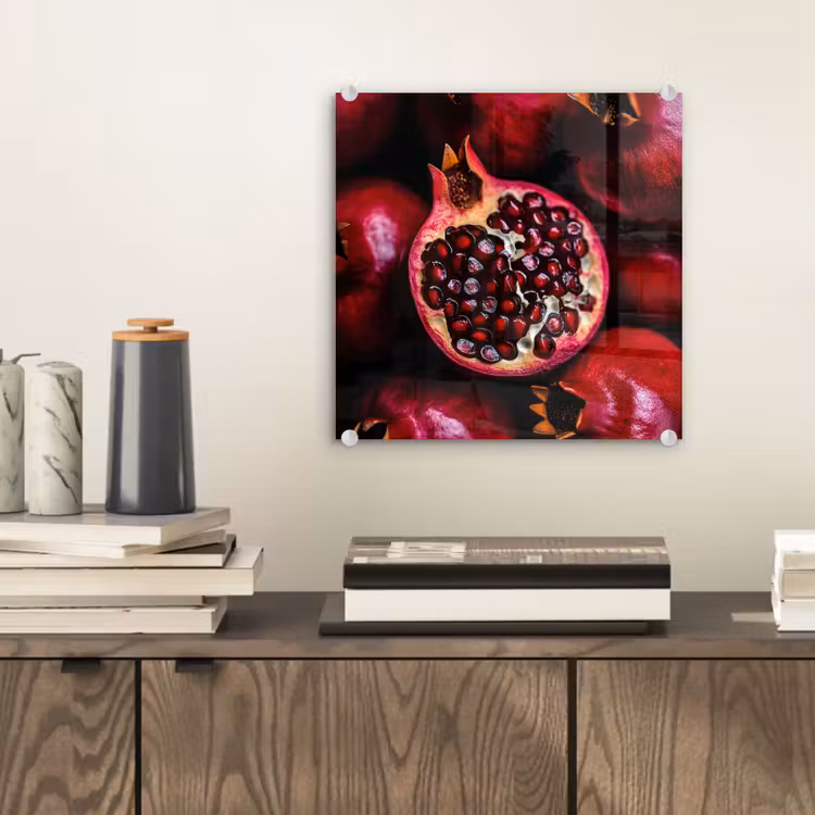 Glasbild - Granatapfel - Rot - Obst — 2