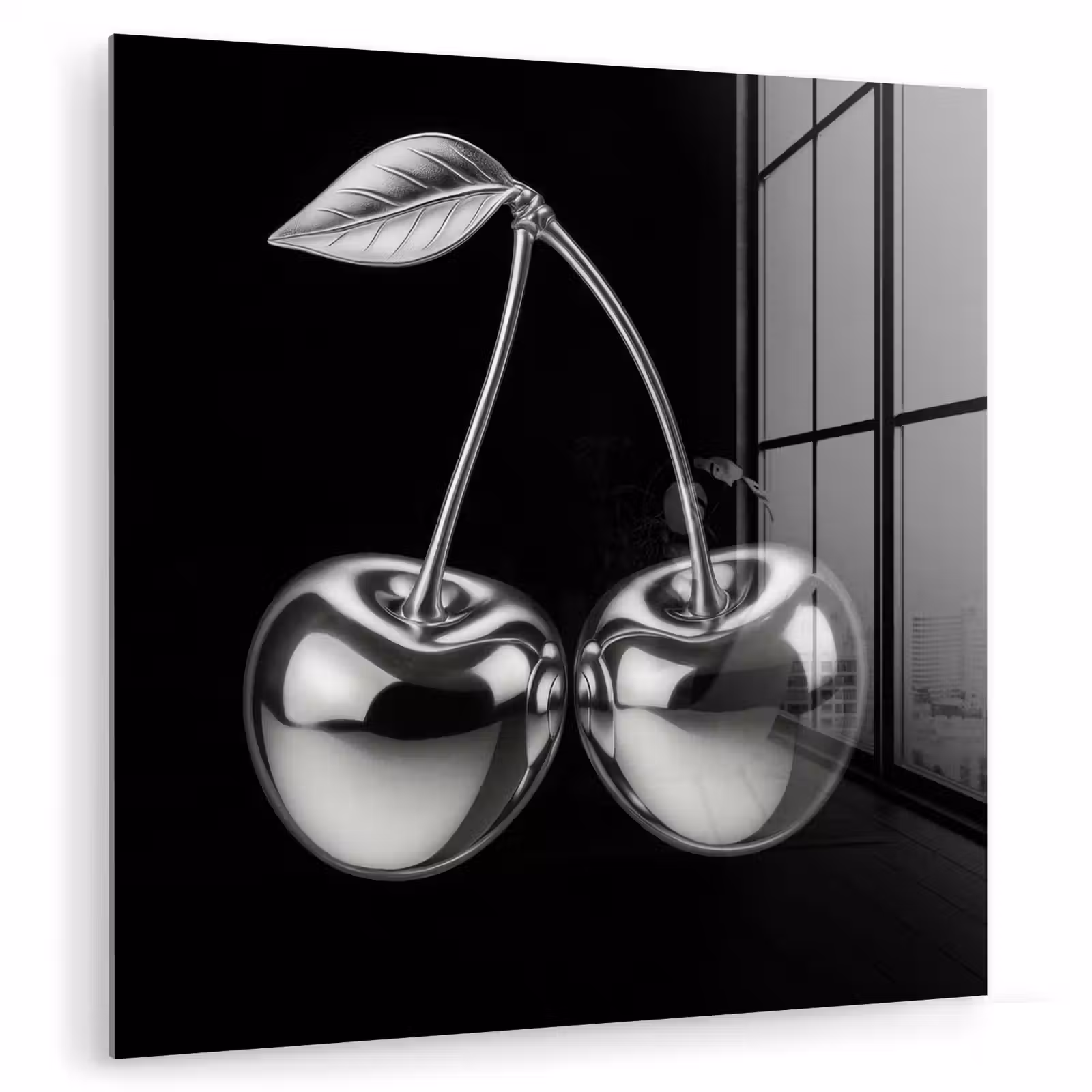Glasbild - Kirsche - Luxuriös - Metallisch — 1