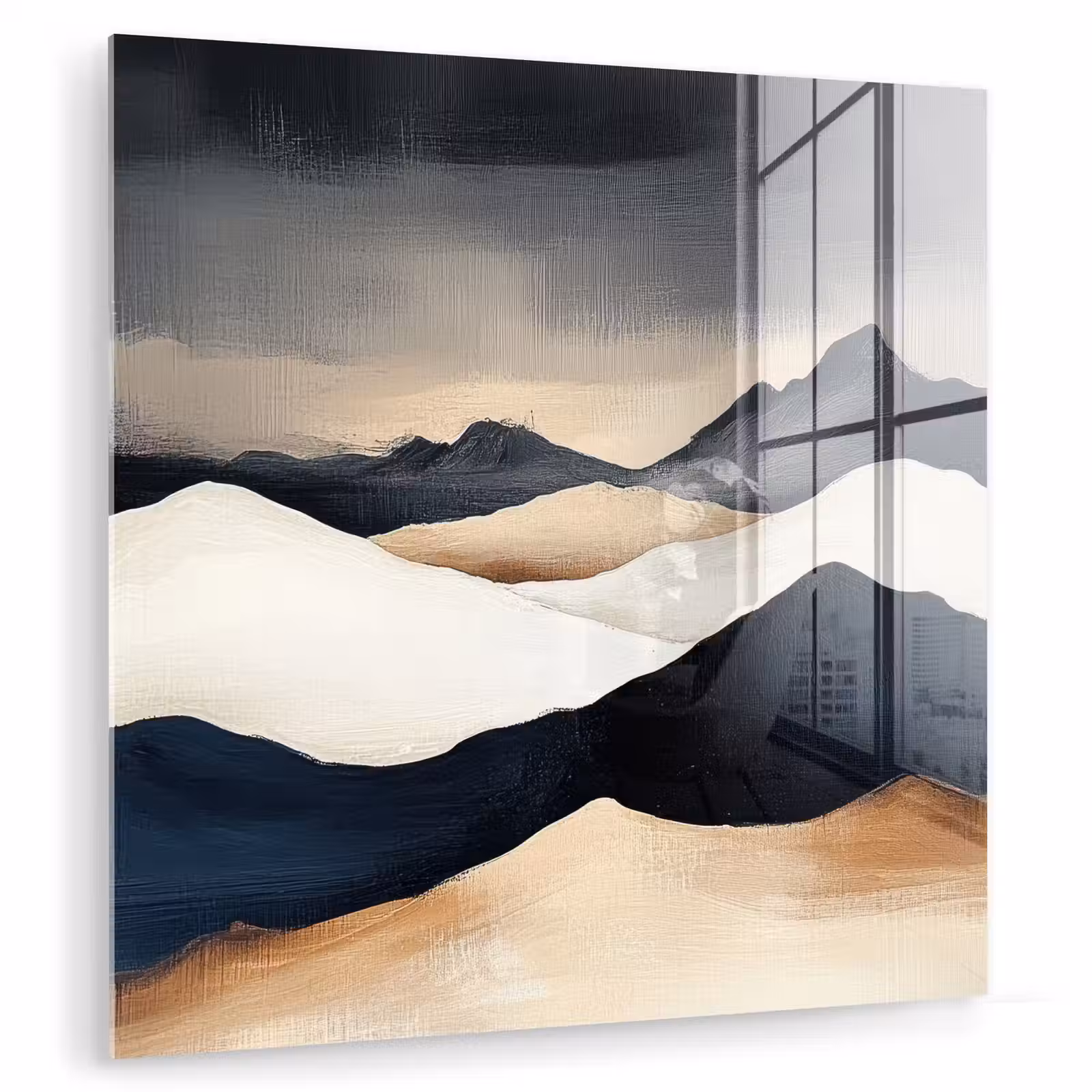 Glasbild - Berge - Dunkelblau - Landschaft — 1