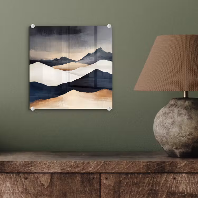 Glasbild - Berge - Dunkelblau - Landschaft — 4