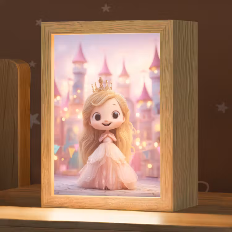 Nachtlicht Kinder - Prinzessin - Rosa - Schloss — 1