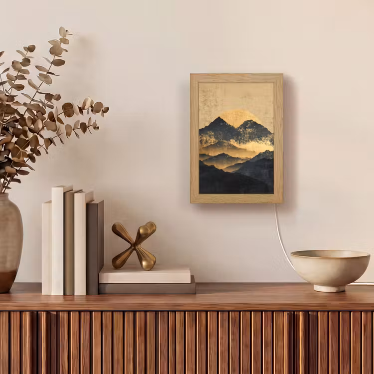 Tischlampe - Goldene Berge bei Mondschein — 4