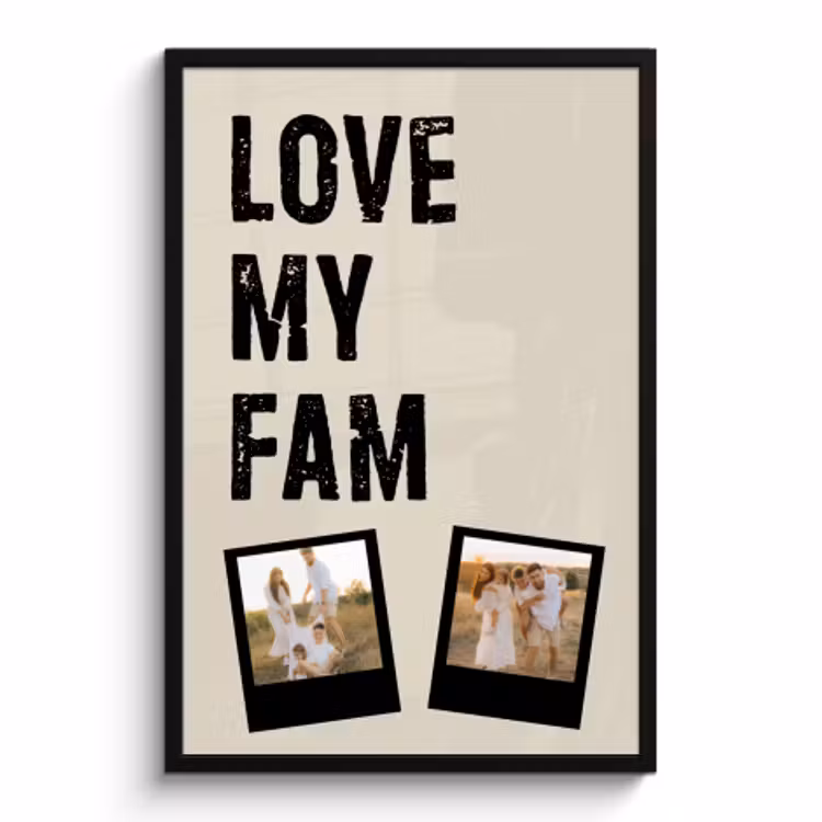 Poster mit Rahmen - Love fam 2 polaroids — 1