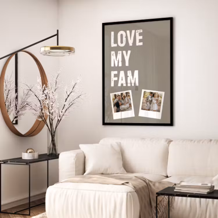 Poster mit Rahmen - Love fam 2 polaroids — 4