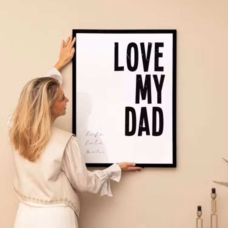 Poster mit Rahmen – Love my dad — 2