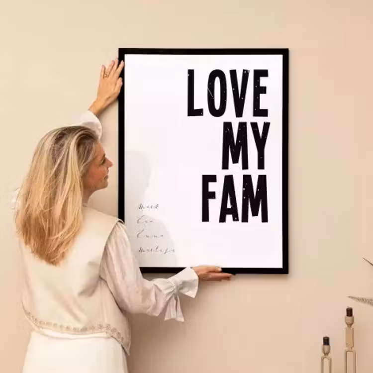 Poster mit Rahmen – Love my fam — 2