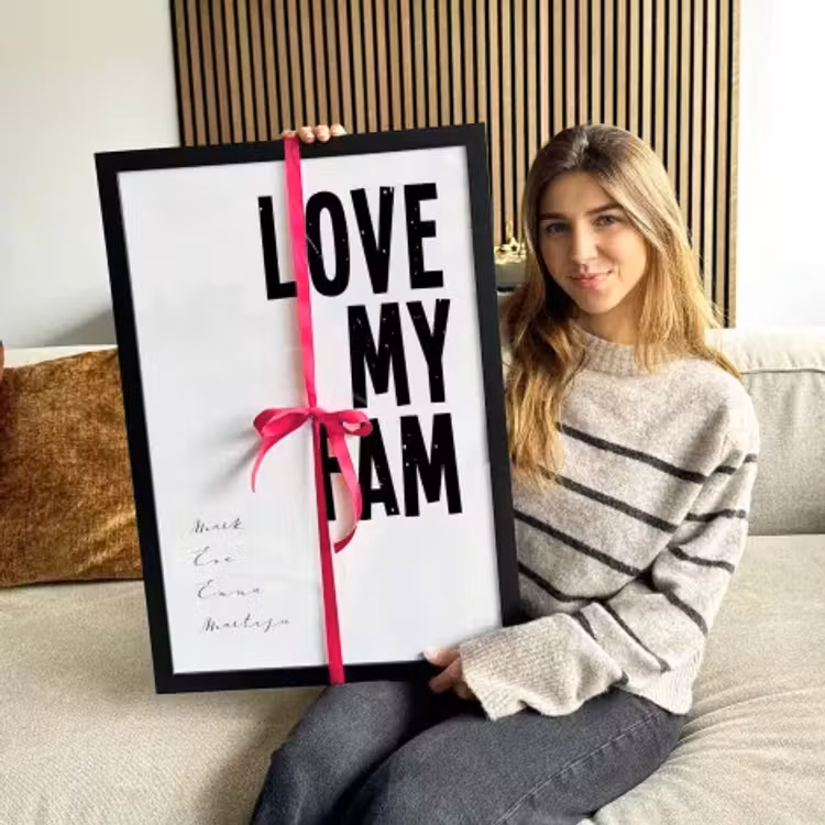 Poster mit Rahmen – Love my fam — 4