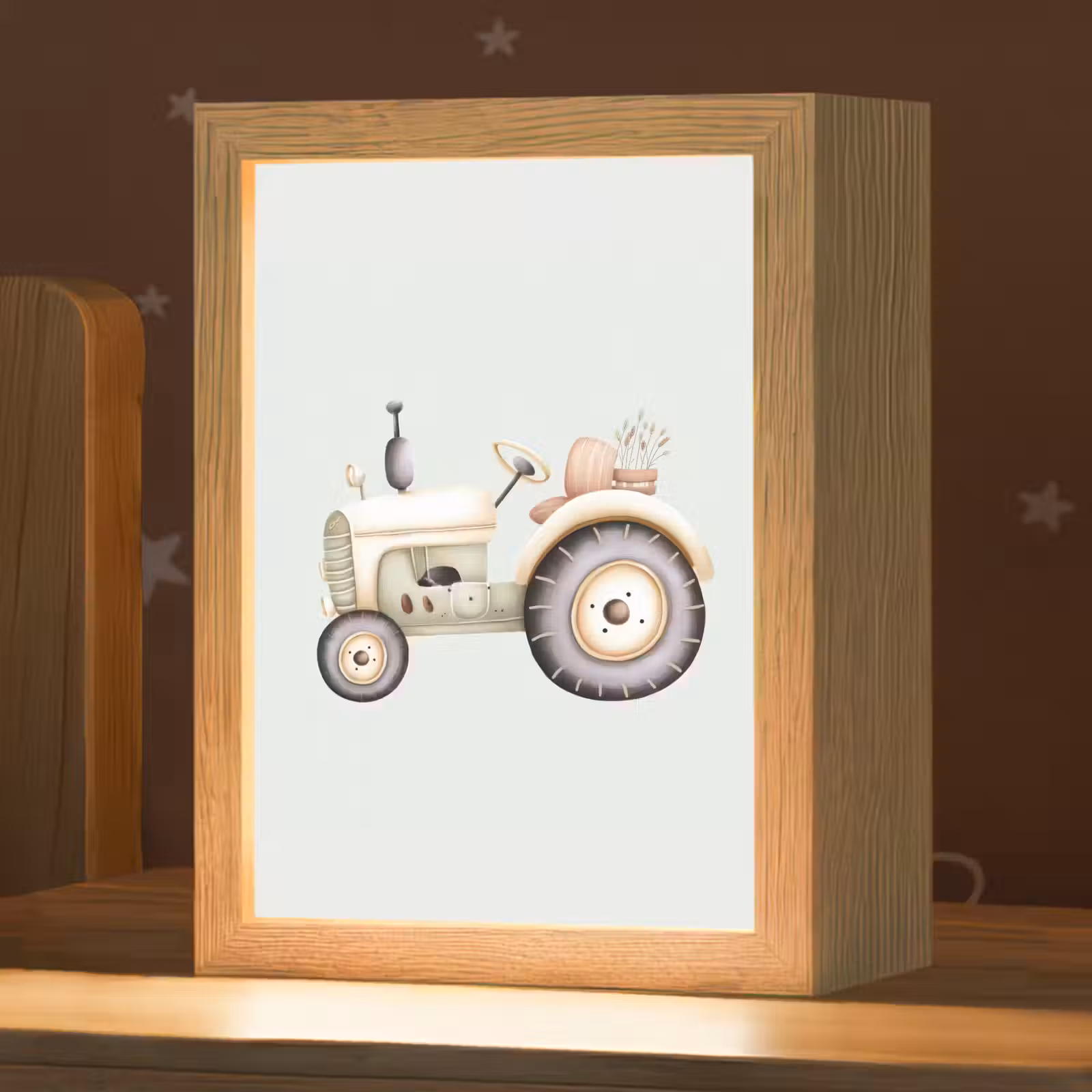 Nachtlicht Kinder - Vintage - Traktor - Pastell — 1