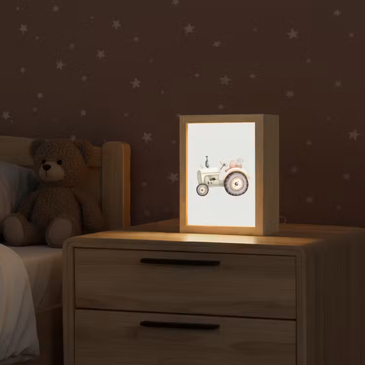 Nachtlicht Kinder - Vintage - Traktor - Pastell — 2