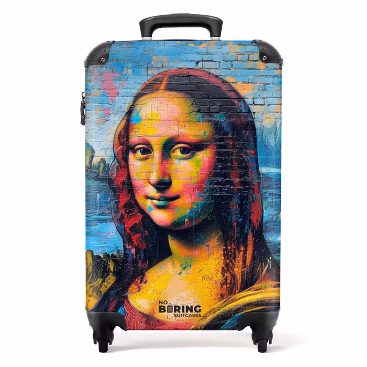 Koffer - Bunte Mona Lisa im Graffiti-Stil — 1