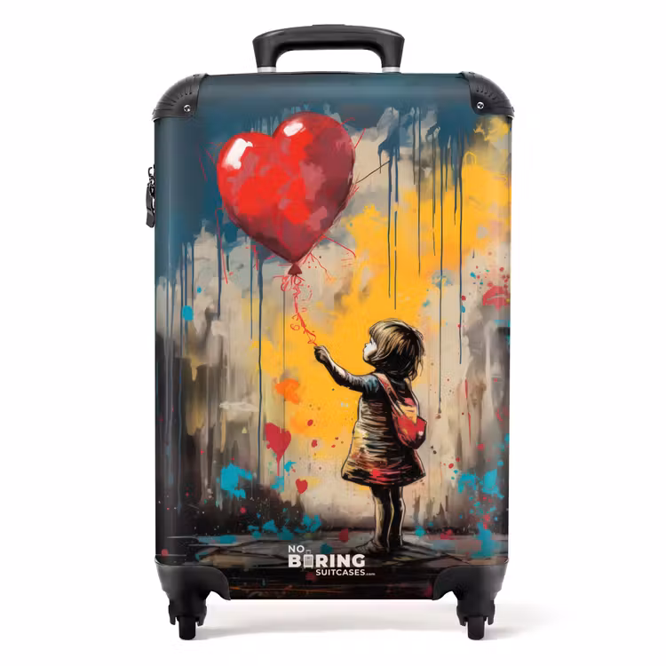Koffer - Mädchen mit Luftballon im Graffiti-Stil — 1