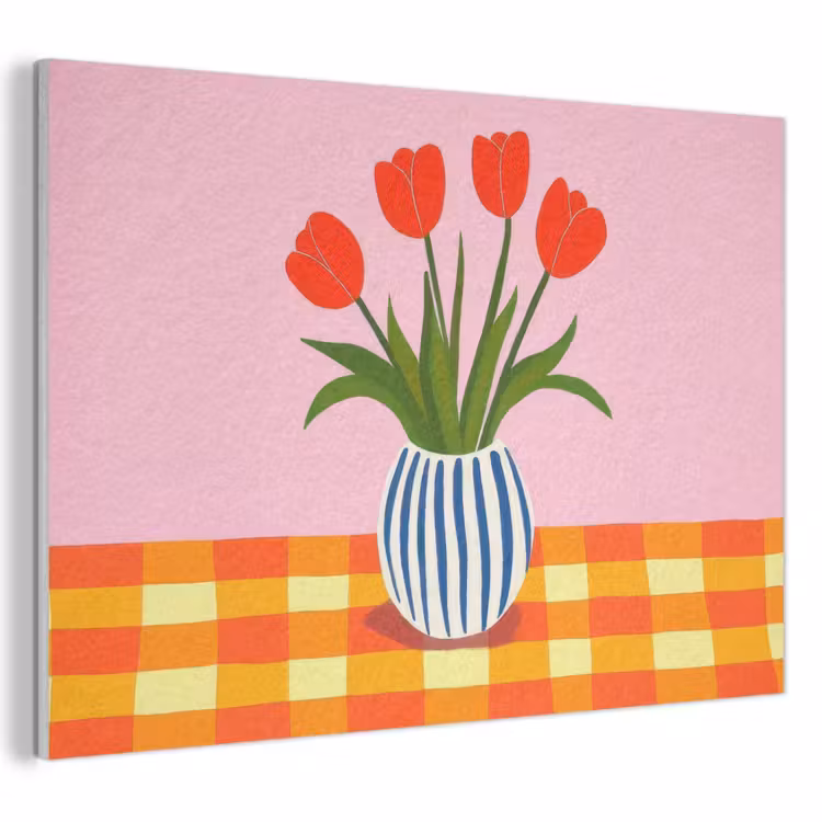 Akustikbild - Tulpen - Rosa - Vase — 1
