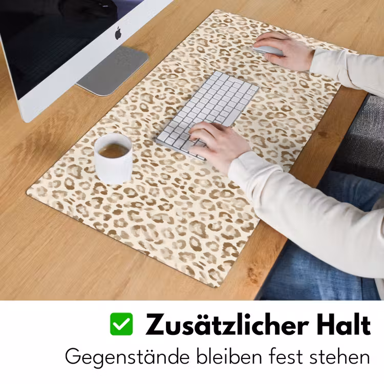 Schreibtischunterlage - Leopard - Klassisch - Beige — 3