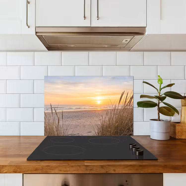 Spritzschutz Küche - Sonnenuntergang - Dünen - Meer — 4