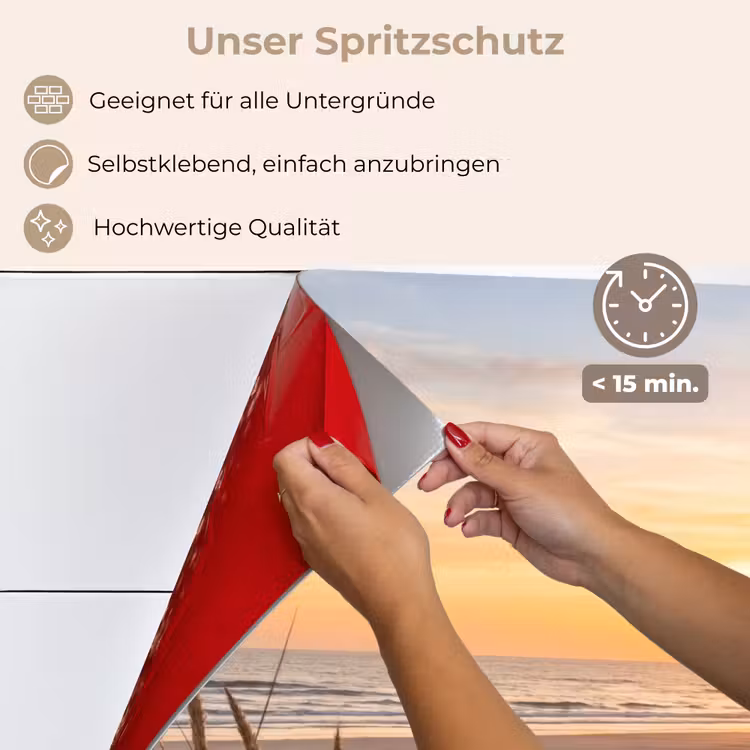 Spritzschutz Küche - Sonnenuntergang - Dünen - Meer — 5