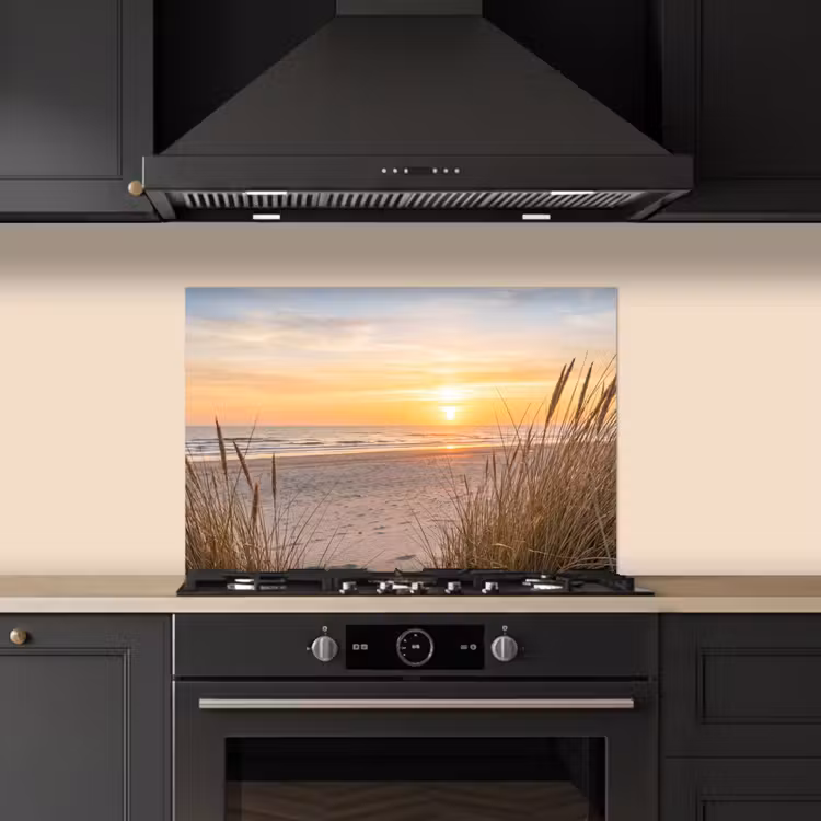 Spritzschutz Küche - Sonnenuntergang - Dünen - Meer — 6