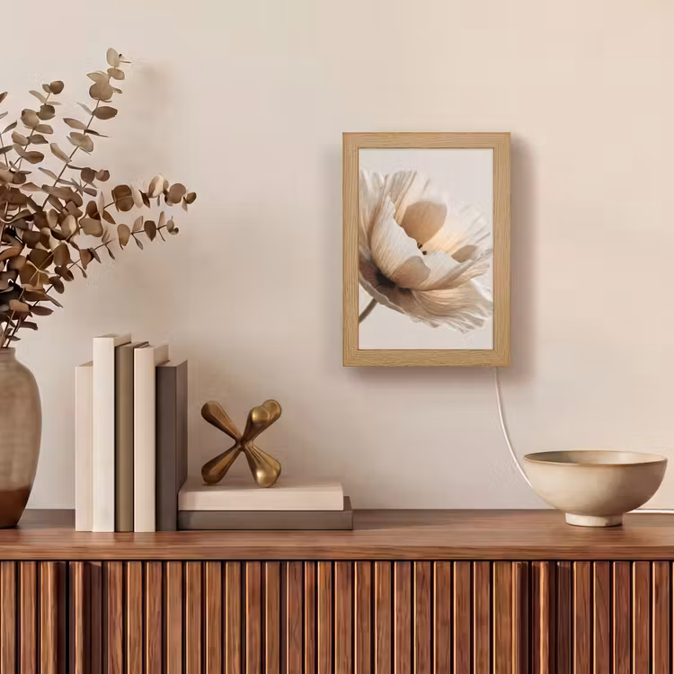 Tischlampe - Blume - Beige - Creme — 4