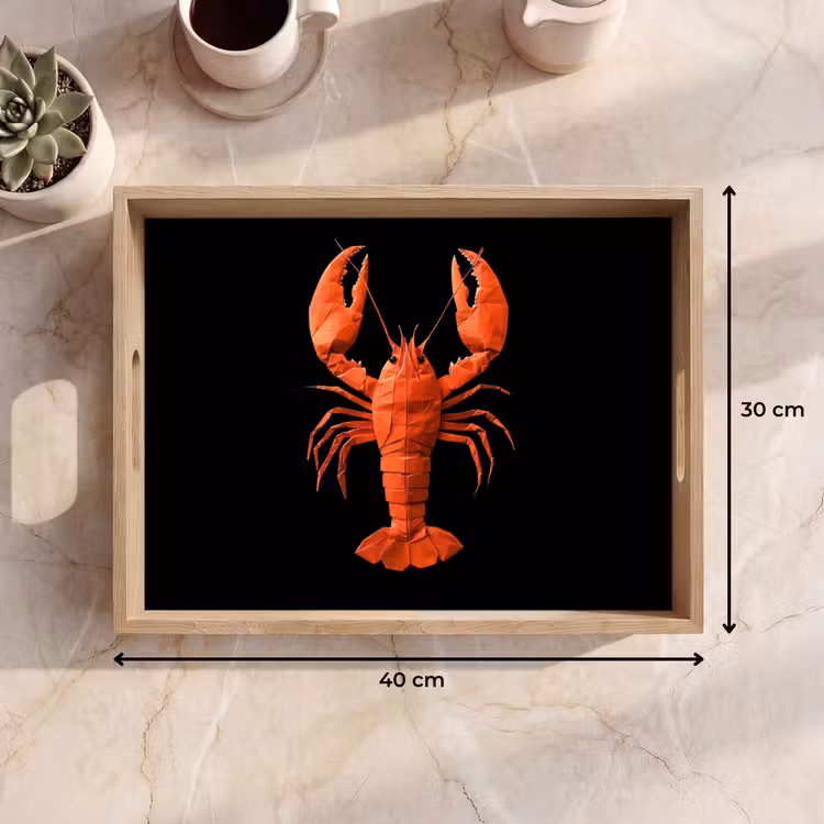 Tablett - Hummer - Papier - Origamipapier - Rot — 9