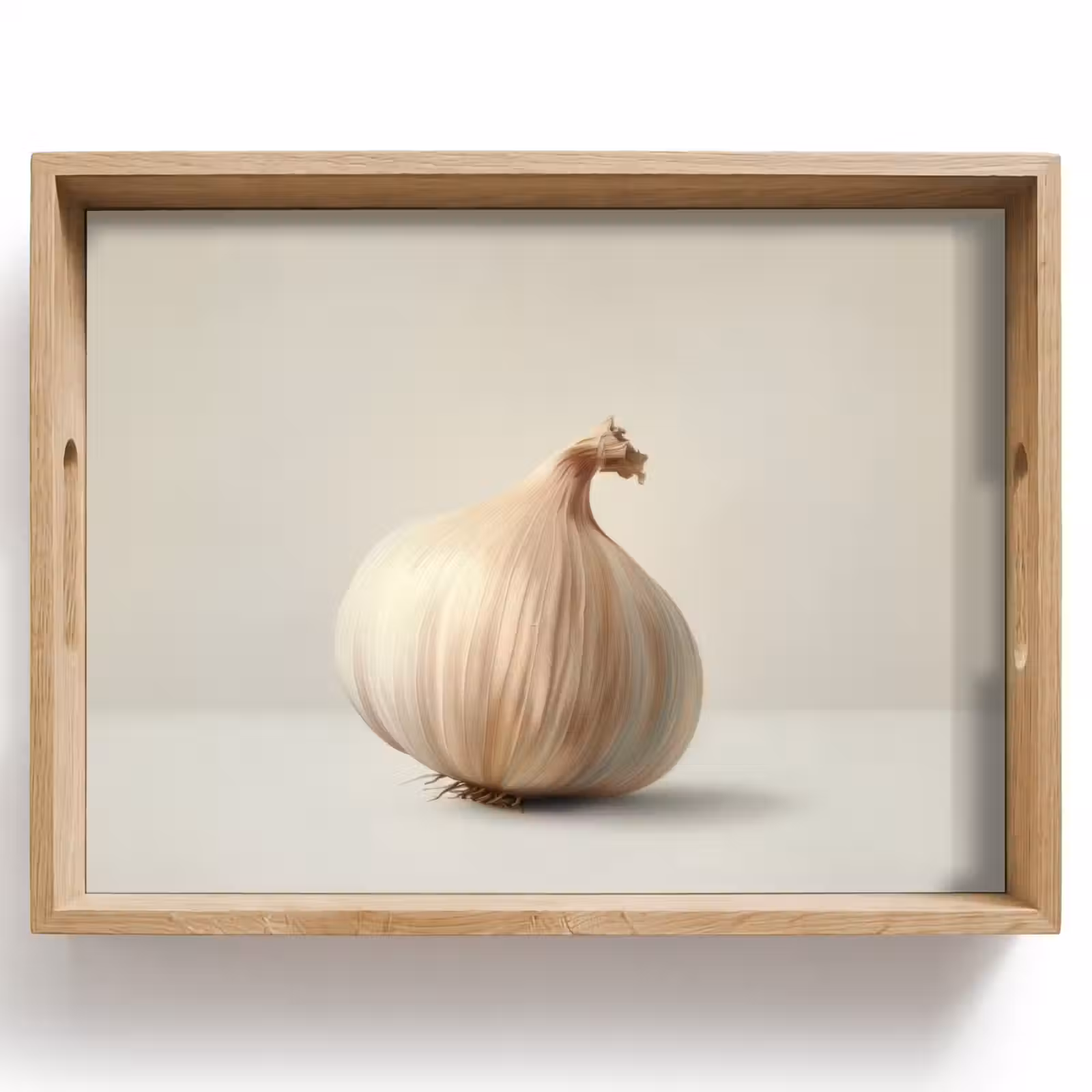 Tablett - Knoblauch - Natürlich - Beige — 1