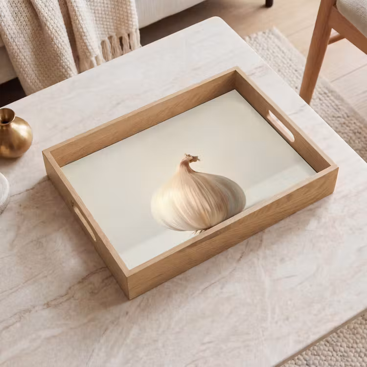 Tablett - Knoblauch - Natürlich - Beige — 2