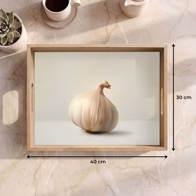 Tablett - Knoblauch - Natürlich - Beige — 9