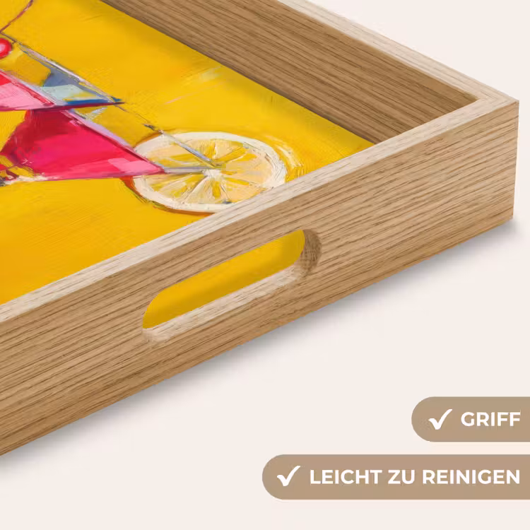 Tablett - Gläser - Cocktail - Zitrone - Kirsche — 5