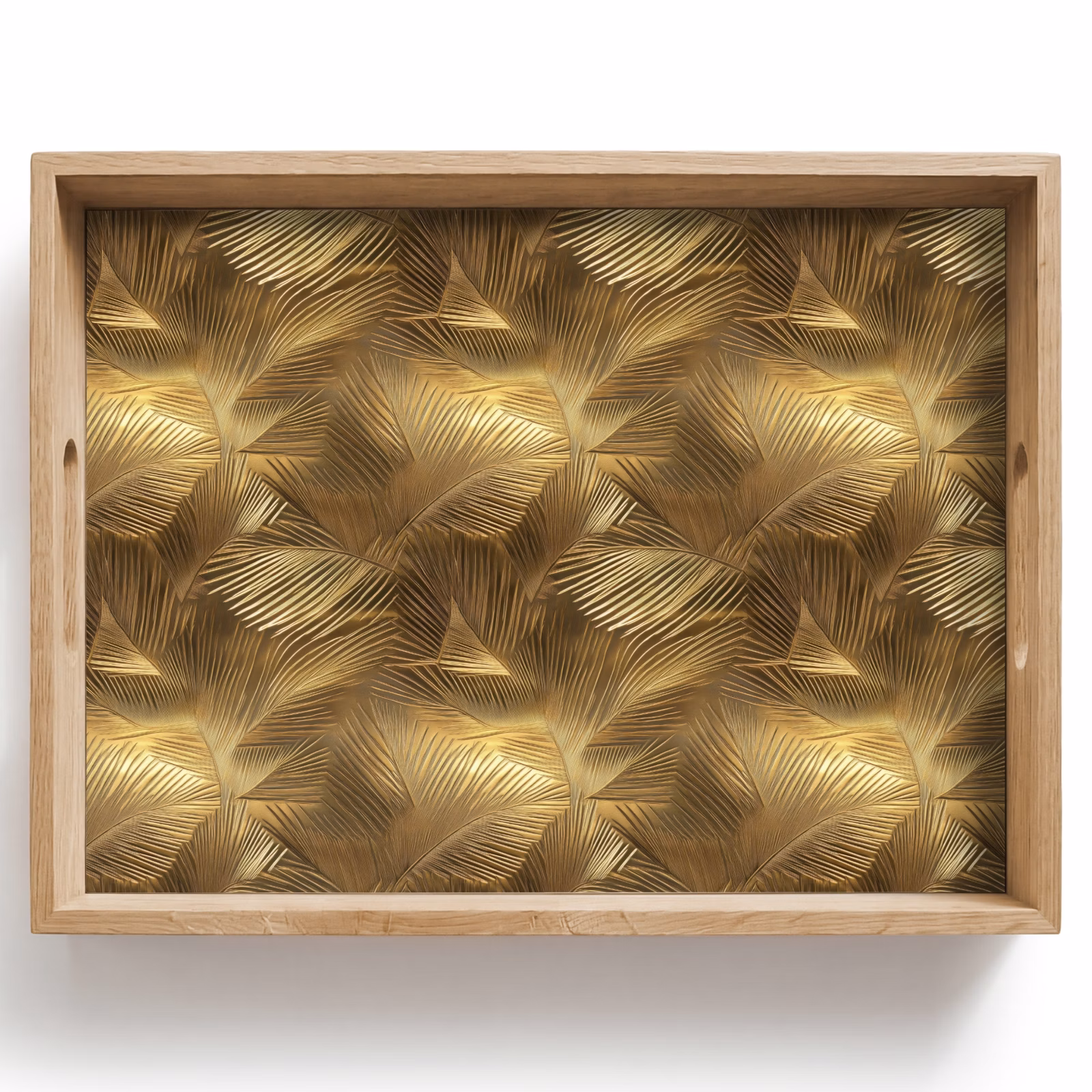 Tablett - Palme - Fächer - Gold — 1