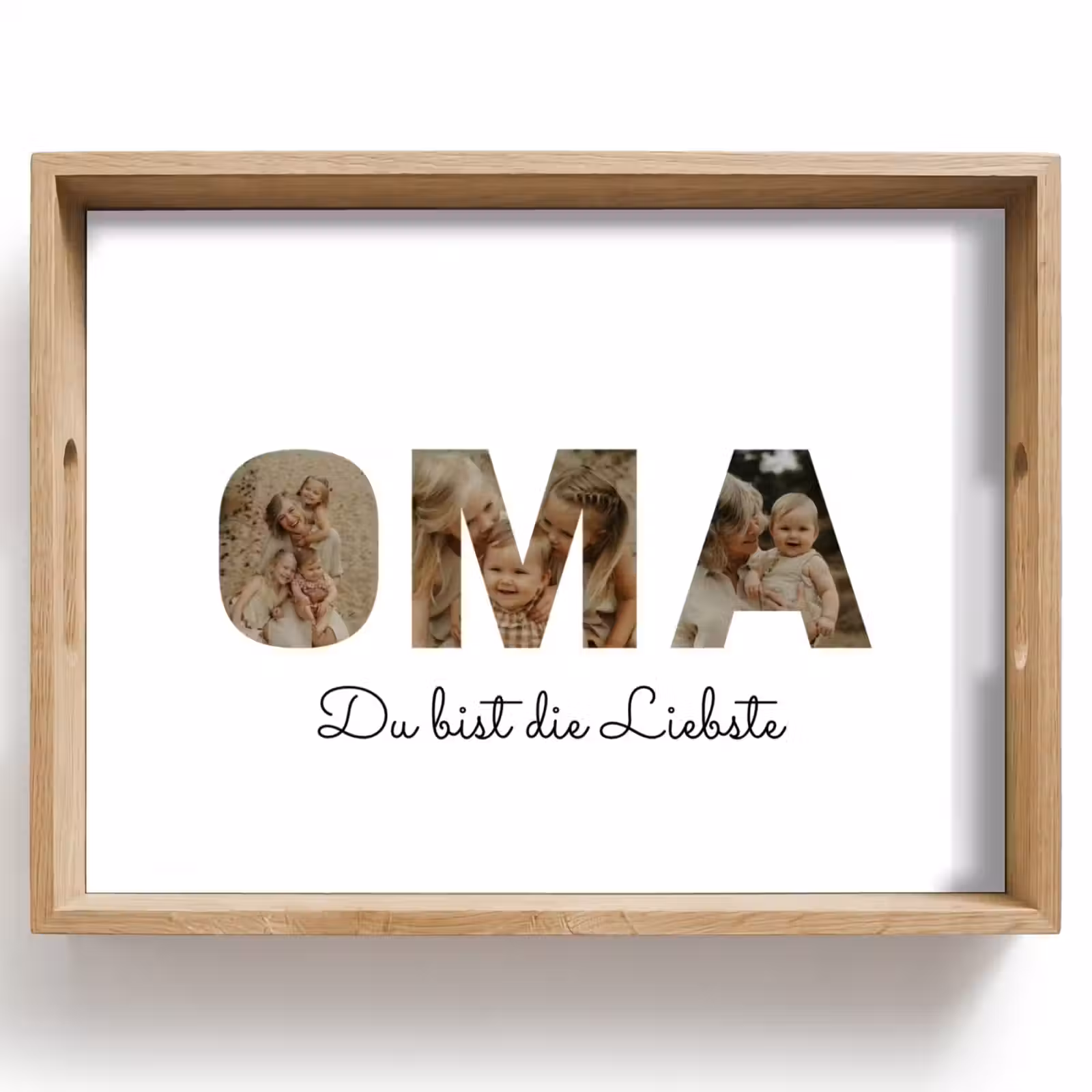 Personalisierte Tablett - Oma - Buchstaben-Collage — 1