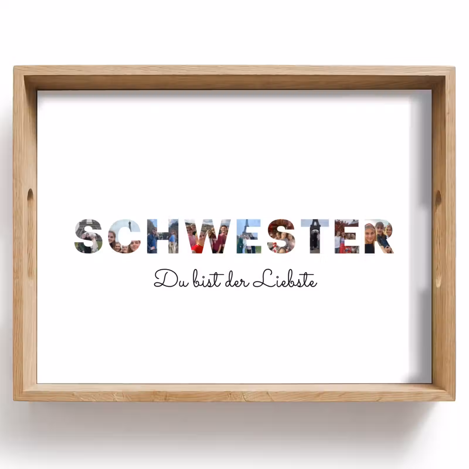 Personalisierte Tablett - Schwester - Buchstaben-Collage — 1