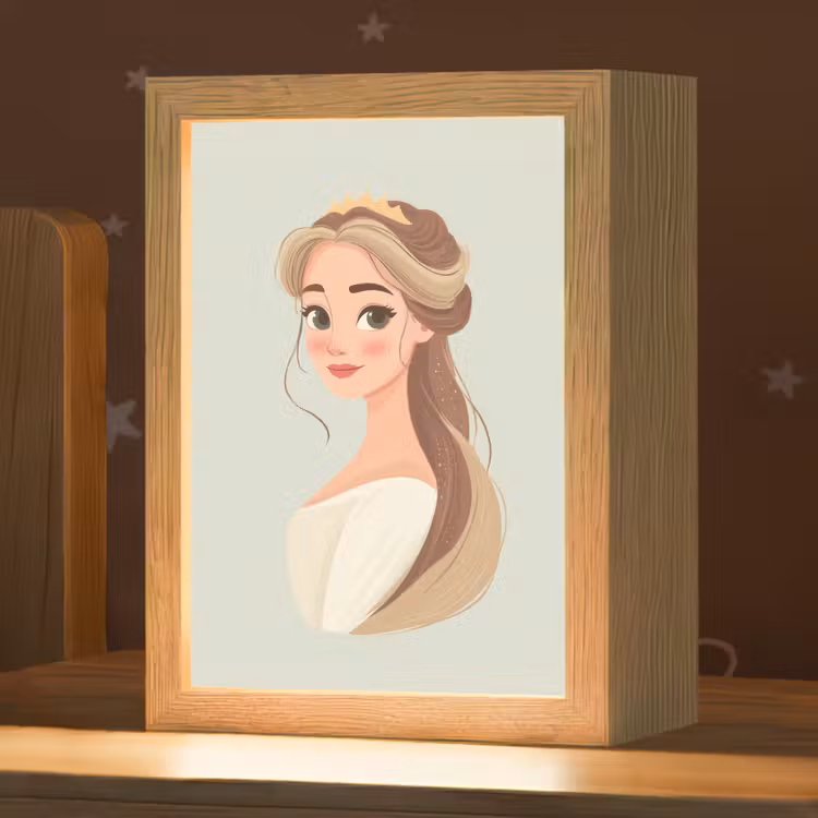 Nachtlicht Kinder - Prinzessin - Tiara - Grün — 1