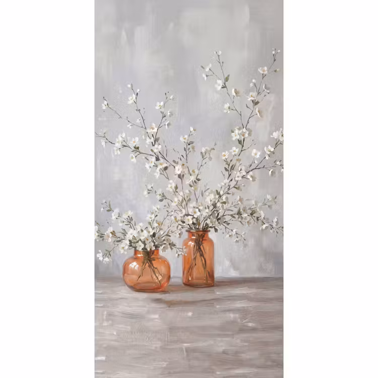 Tapete - Vasen - Blumen - Orange — 2