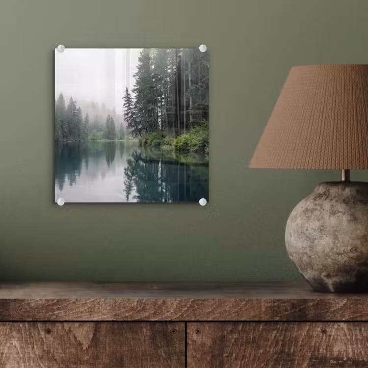 Glasbild - Berge - See - Wald — 4