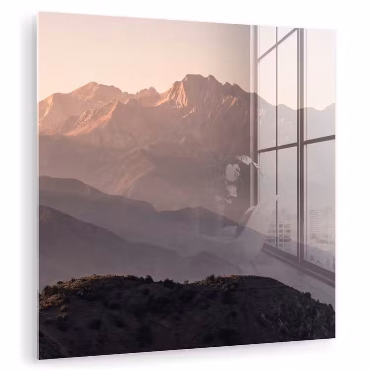 Glasbild - Panorama - Landschaft - Berge — 1