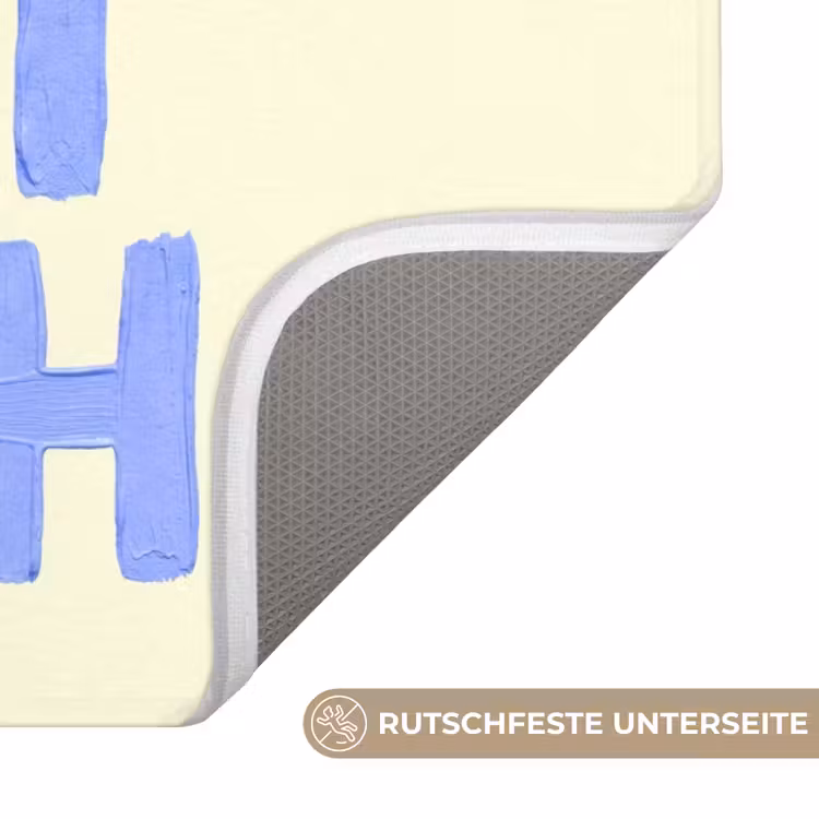 Badematte - 100% diese Schlampe - Blau - Weiß — 3