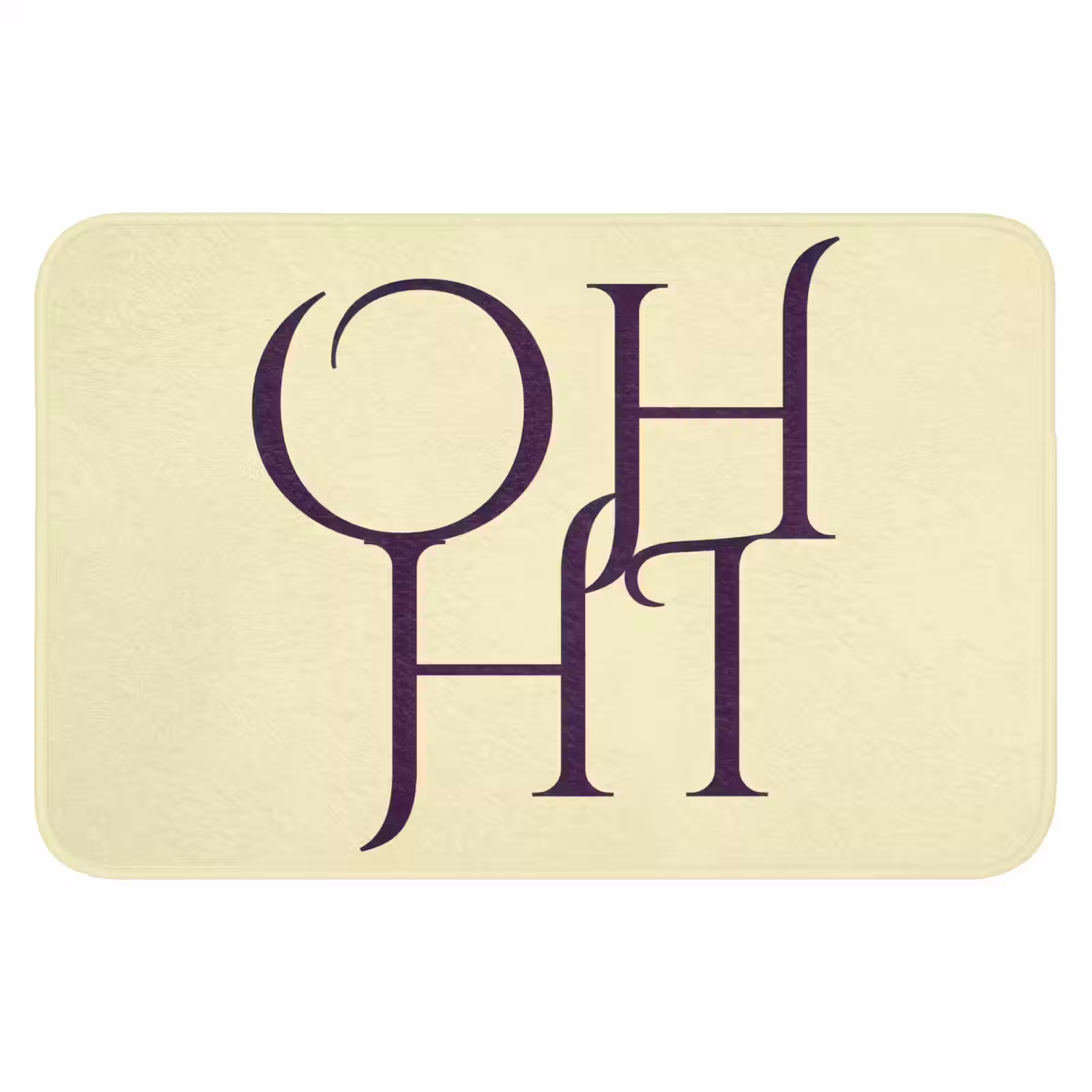 Badematte - Oh hallo - Gelb - Monogramm — 1