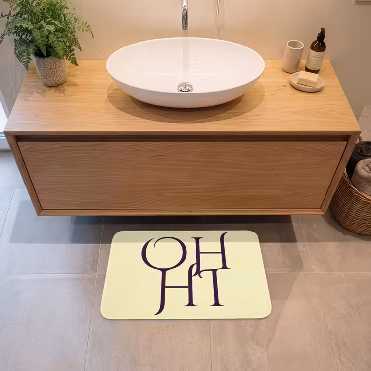 Badematte - Oh hallo - Gelb - Monogramm — 2