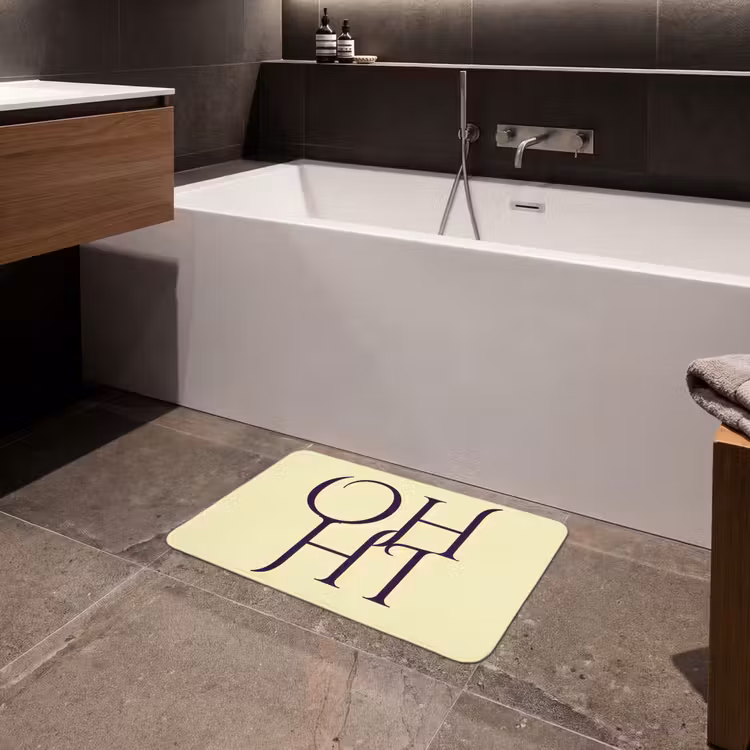 Badematte - Oh hallo - Gelb - Monogramm — 4
