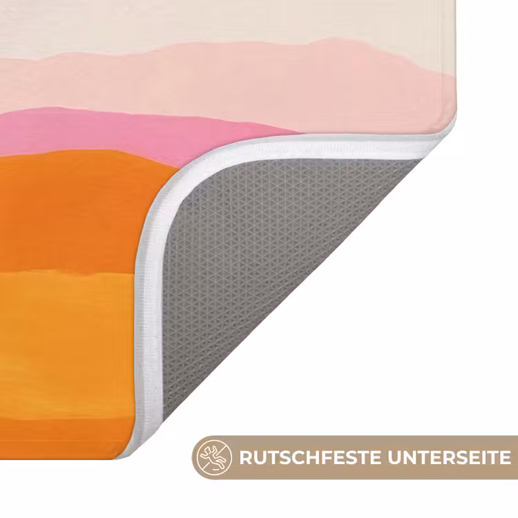 Badematte - Hügel - Orange - Sonne - Abstrakt — 3