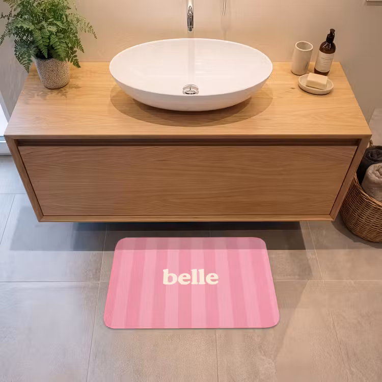 Badematte - Rosa - Gestreift - Belle — 2