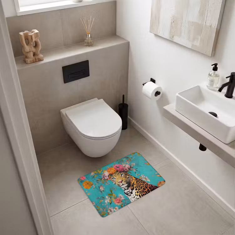 Badematte - Leopard - Blumen - Krone — 6