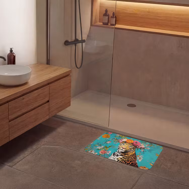 Badematte - Leopard - Blumen - Krone — 8
