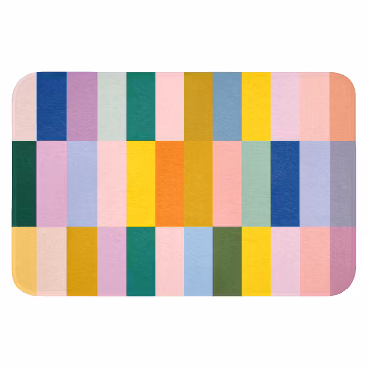 Badematte - Streifen - Blau - Muster - Abstrakt — 1
