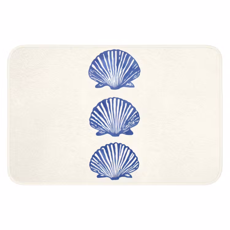 Badematte - Muscheln - Blau - Muster — 1