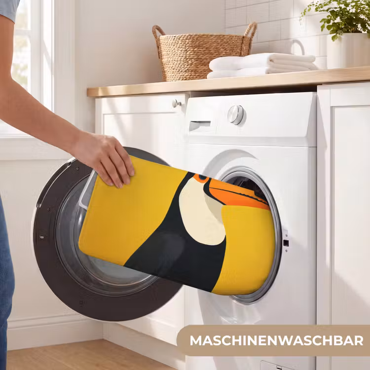 Badematte - Tukan - Minimalistisch - Schnabel - Orange — 7