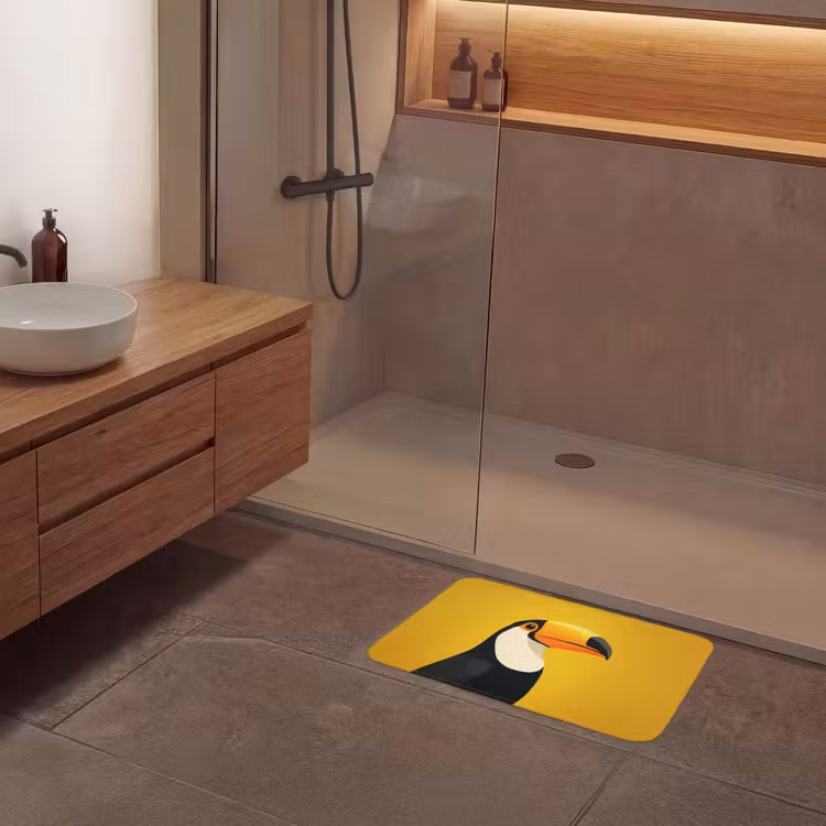 Badematte - Tukan - Minimalistisch - Schnabel - Orange — 8