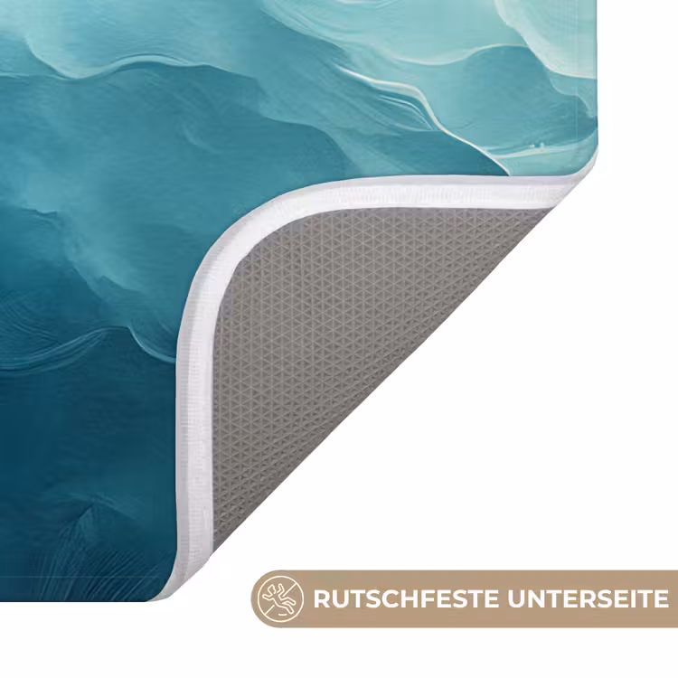 Badematte - Meer - Silhouette - Abstrakt - Blau — 3