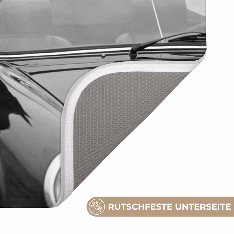 Badematte - Pferd - Auto - Schwarz - Weiß — 3