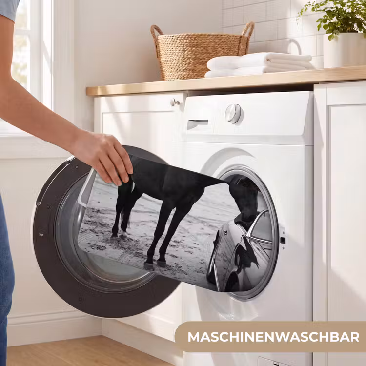 Badematte - Pferd - Auto - Schwarz - Weiß — 7