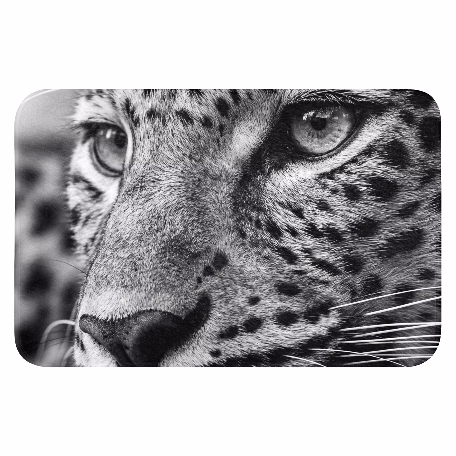 Badematte - Leopard - Schwarz - Weiß - Auge — 1