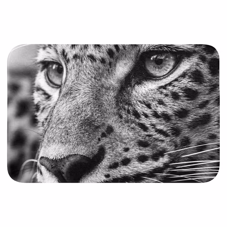 Badematte - Leopard - Schwarz - Weiß - Auge — 1